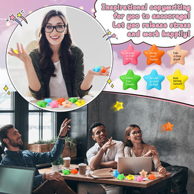 Leyndo star stress ball orange 2.2-inch portable for travel and work.