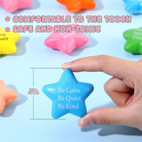 Leyndo star stress ball yellow 2.2-inch ideal for classroom focus.