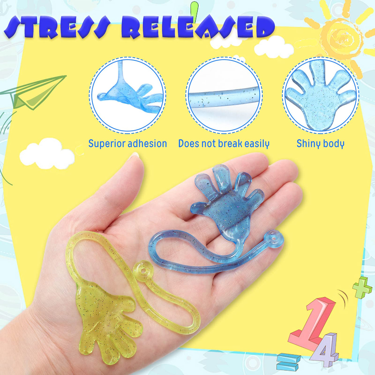 Leyndo sticky hands multi-color collection ready for playful use
