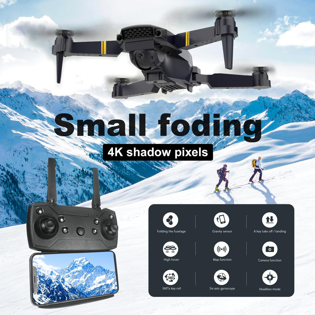 LEYOUDY drone FPV live view to monitor footage on your phone.