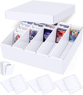 Leyzan 5-row storage box front view showing high capacity for MTG and TCG cards