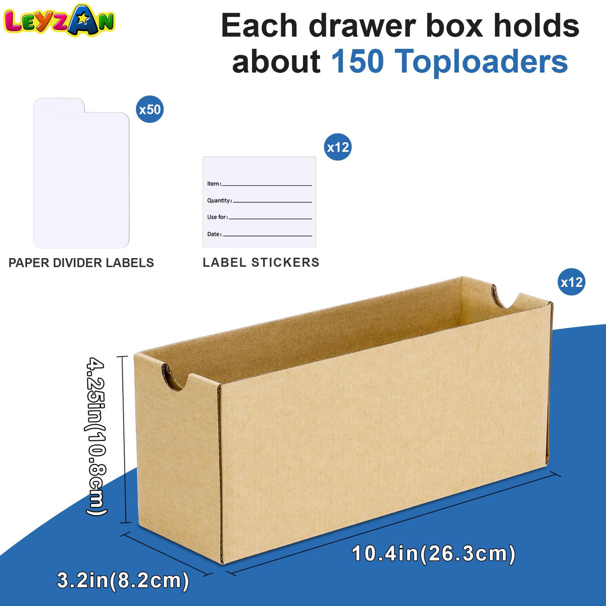 Leyzan Card Storage Box drawer-style design enables quick access to sports cards.