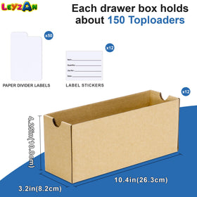 Leyzan Card Storage Box drawer-style design enables quick access to sports cards.