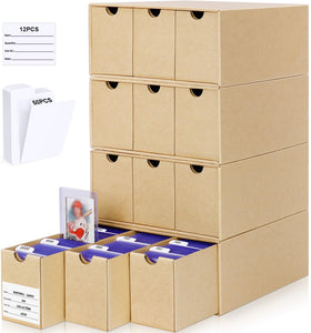 Leyzan Card Storage Box overview showing top-loader capacity and bulk storage.