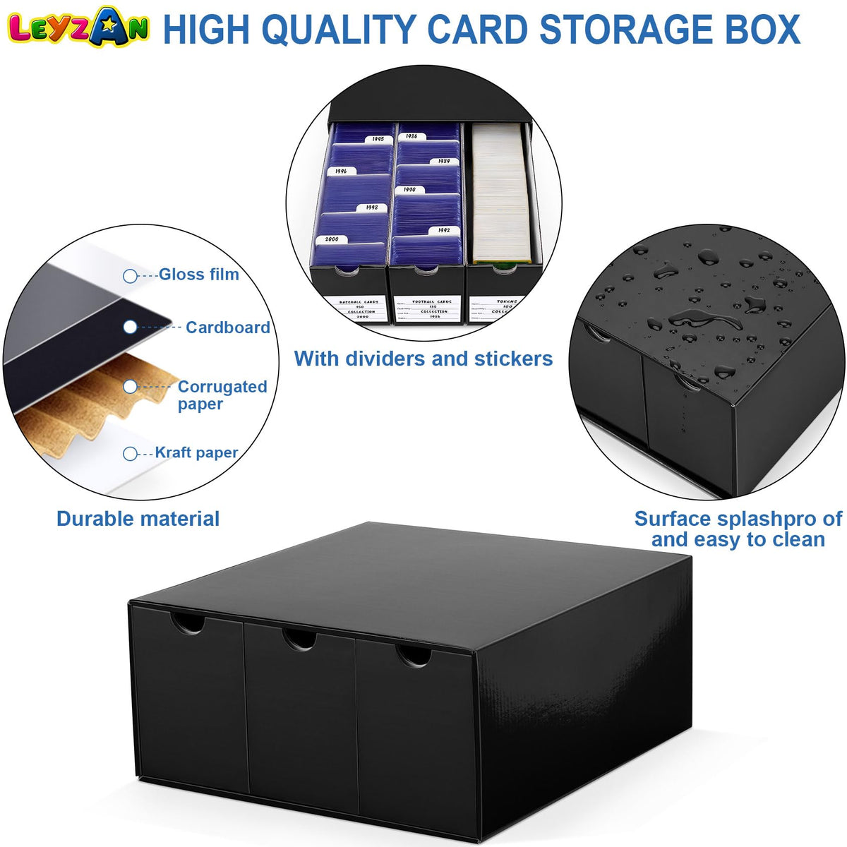 Leyzan 12-drawer design keeps top loaders secure and accessible during play