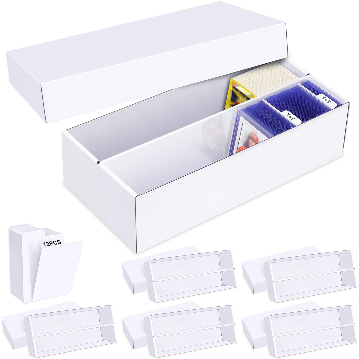 Leyzan trading card storage box with 1600-card capacity for bulk collections and easy access.