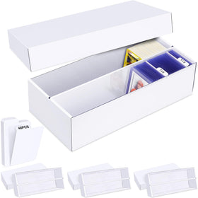 Leyzan trading card storage box 4-pack front view highlighting bulk card capacity for collections.