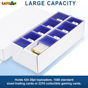 Leyzan interior layout with dividers ideal for MTG, TCG, and sports decks.