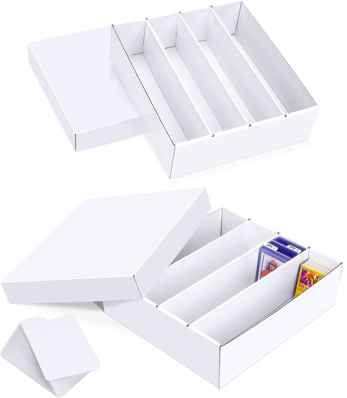 Leyzan trading card storage box exterior showcases durable build for bulk card storage