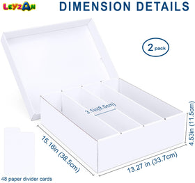 Leyzan storage box opened with dividers demonstrates easy organization for sports and TCG cards