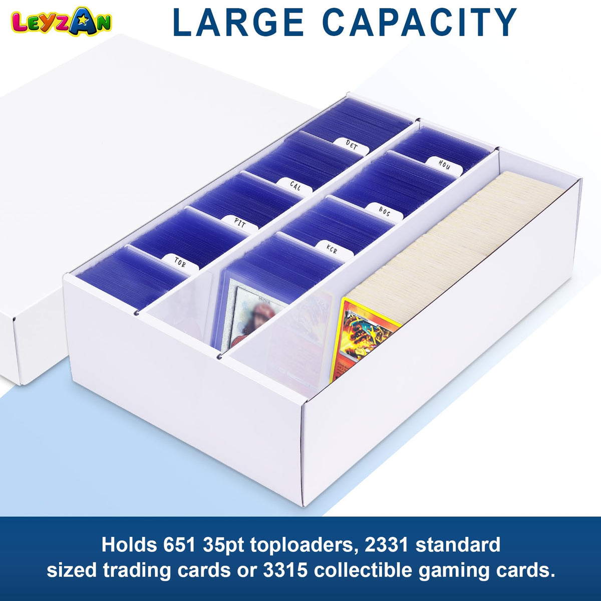 Leyzan versatile storage suitable for MTG, sports cards, and more
