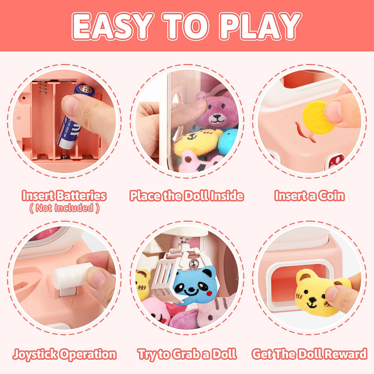 LFACHTER claw with 360-degree rotation enhances interactive play