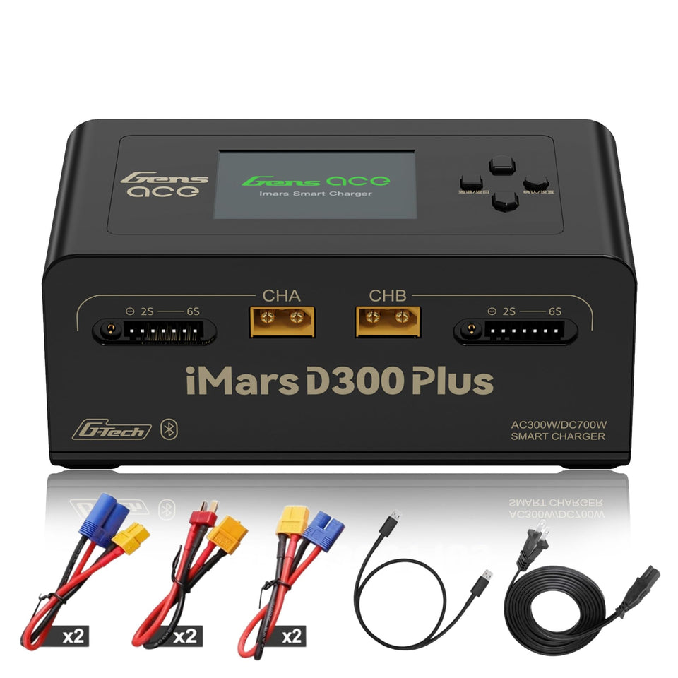 LFisprity IMARS D300 Plus front view for efficient dual channel LiPo charging