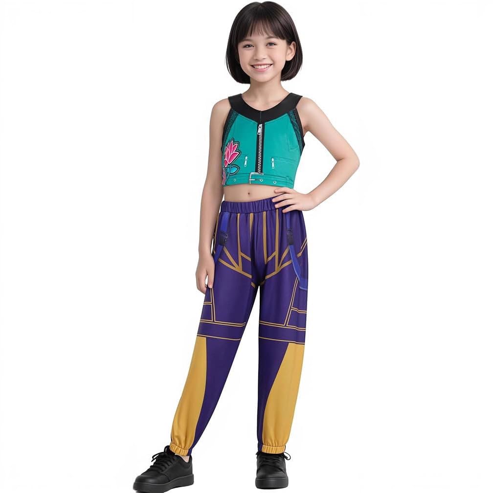 Lgandpg Zoey costume with T-shirt and pants for playful Halloween outfits.