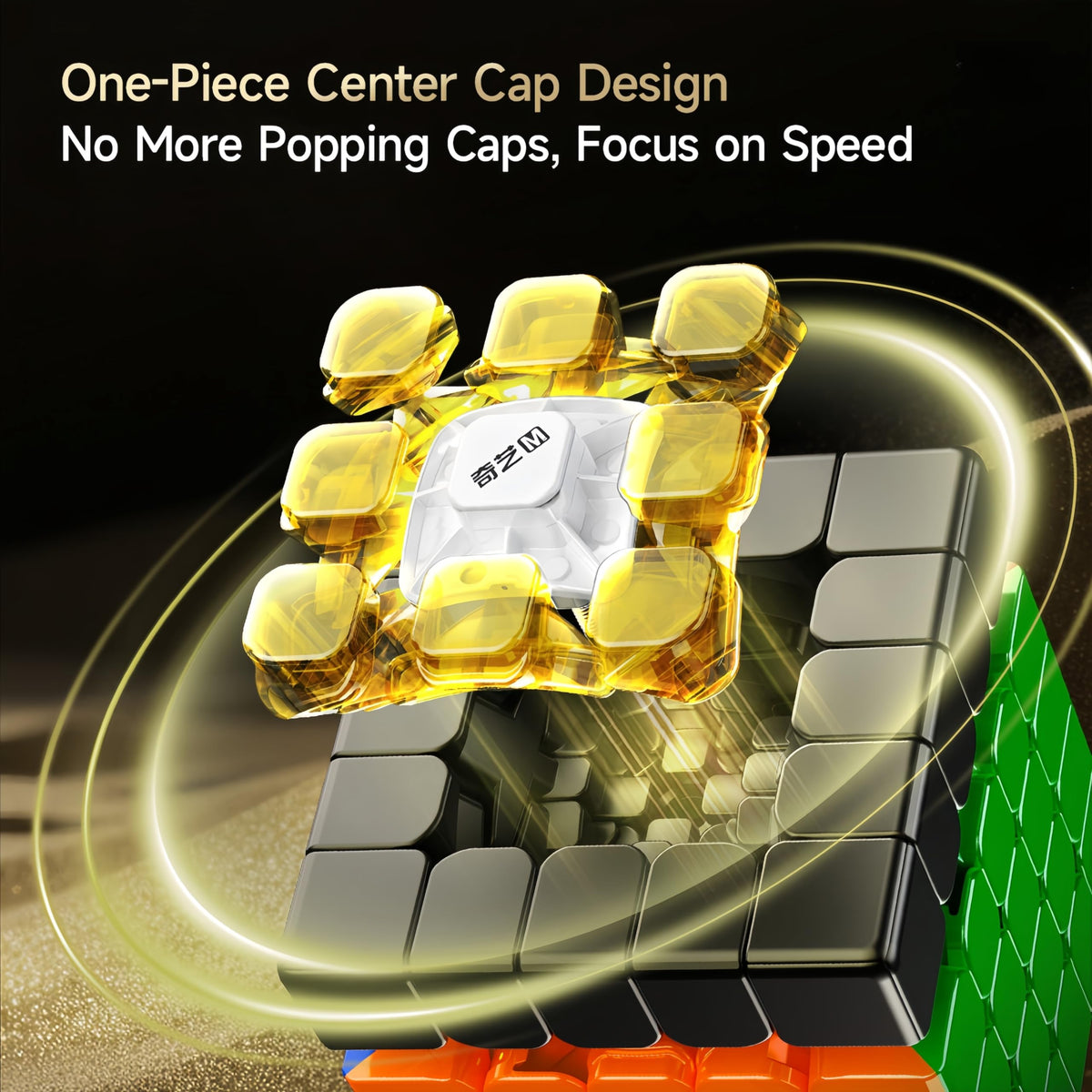 LiangCuber QY Toys 5x5 center-piece prevents cap loss.