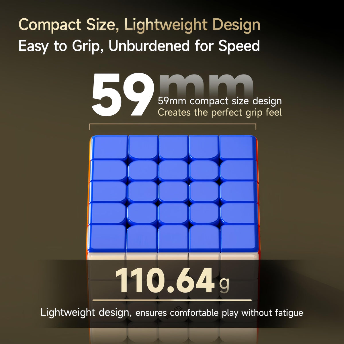 LiangCuber QY Toys 5x5 edge magnets enable stable turning.