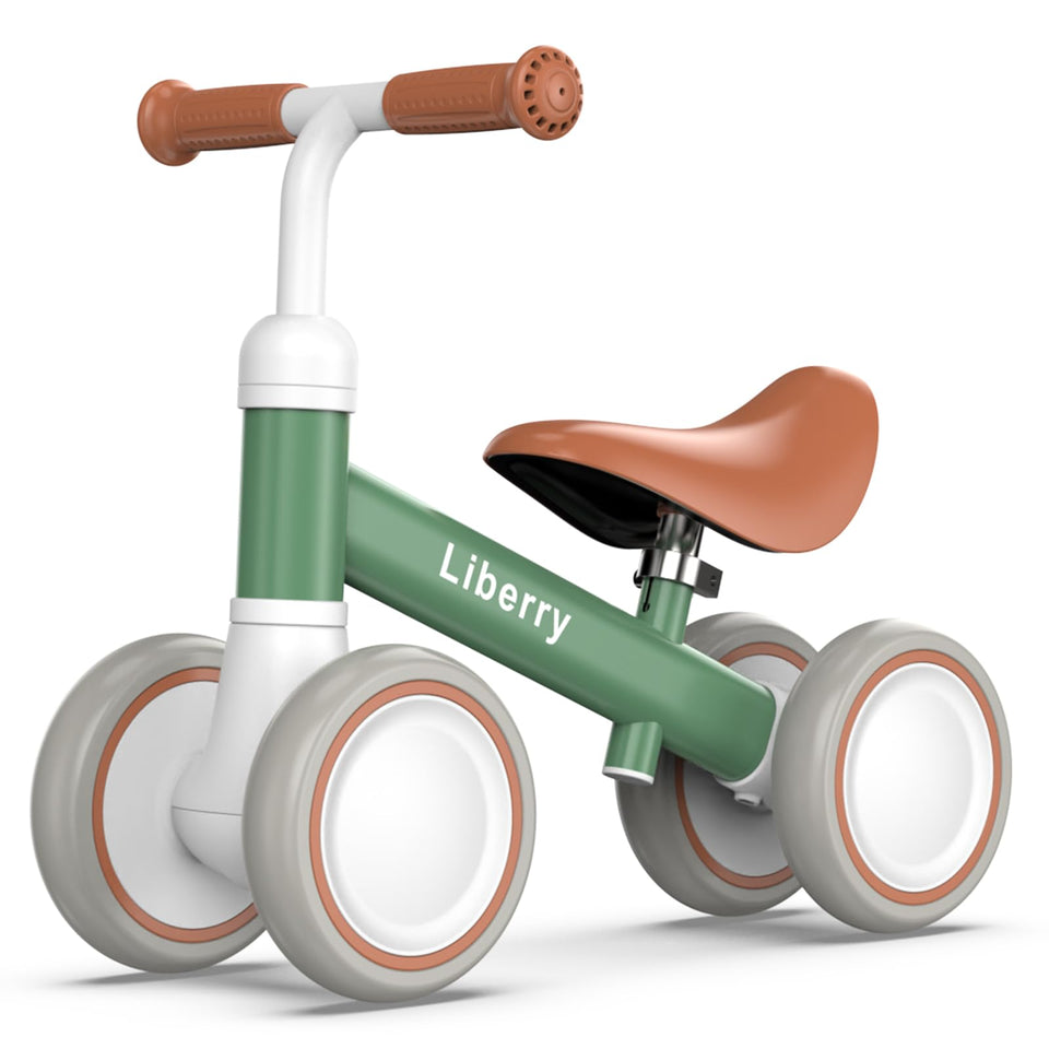 Liberry baby balance bike with adjustable seat for growing toddlers.