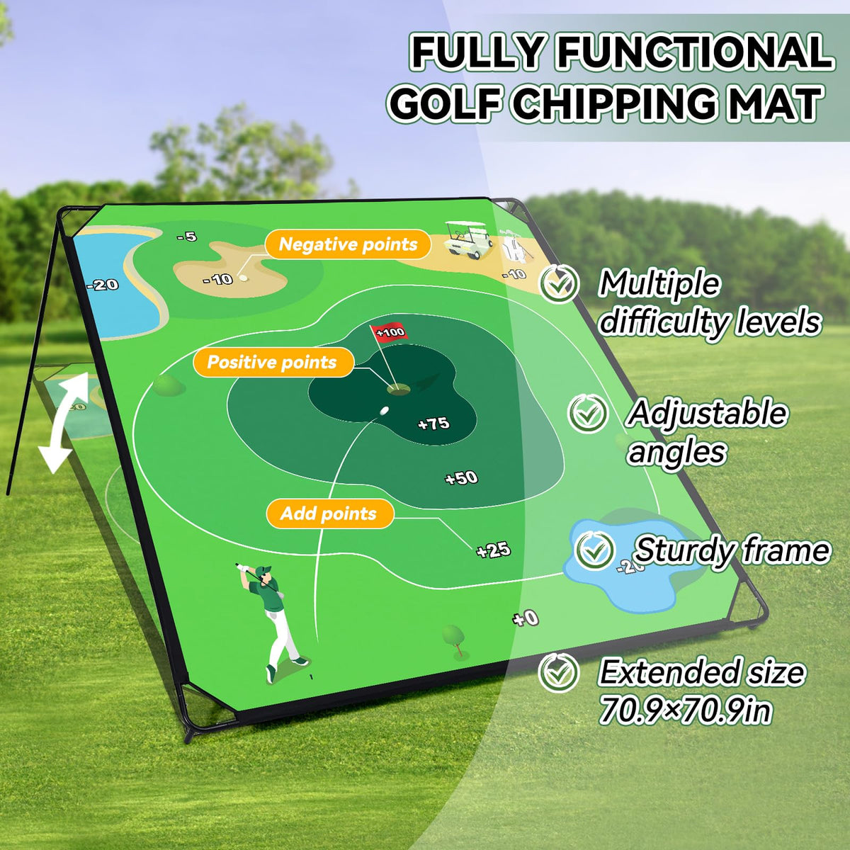 Liberry chipping mat with stainless steel frame built for durability