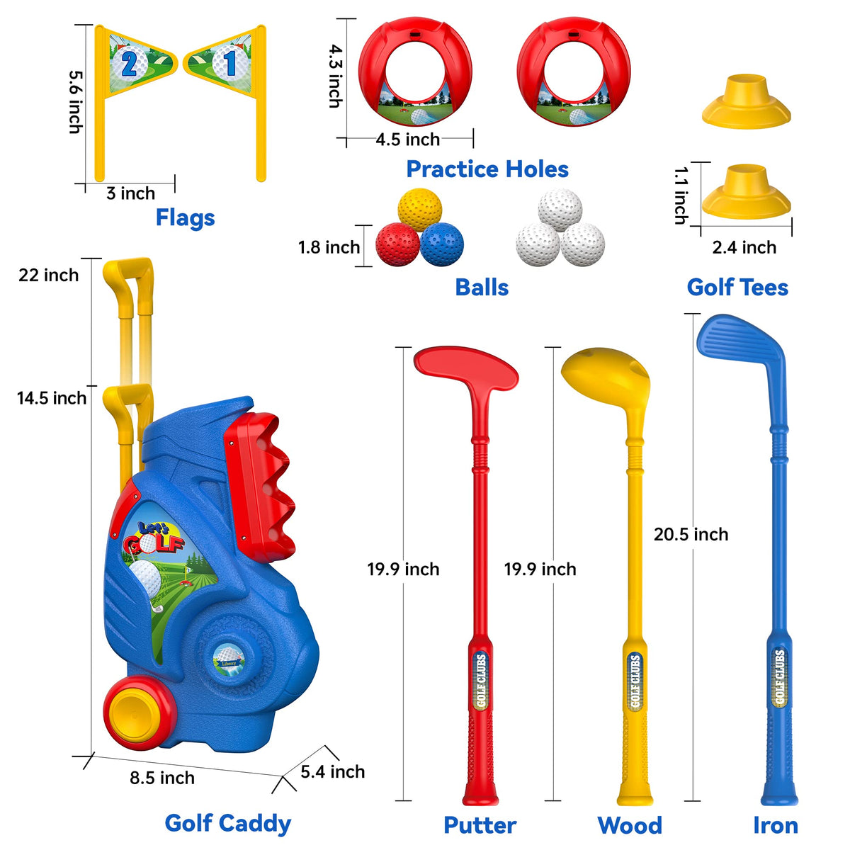 Liberry colorful golf balls for varied play and target practice