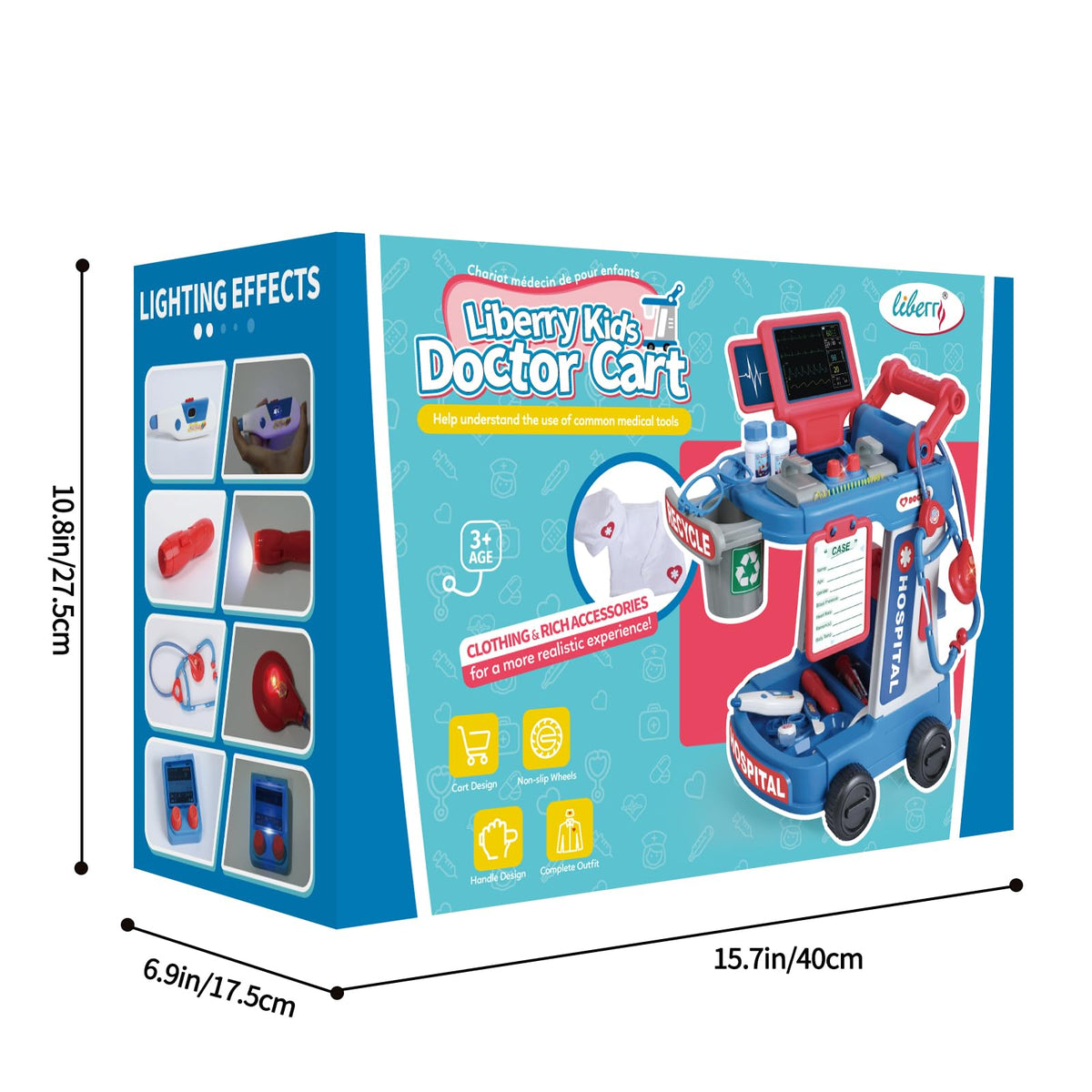 Liberry Doctor Kit coat and cap complete the outfit for immersive play