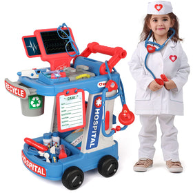 Liberry Doctor Kit cart on wheels enables stable, imaginative play
