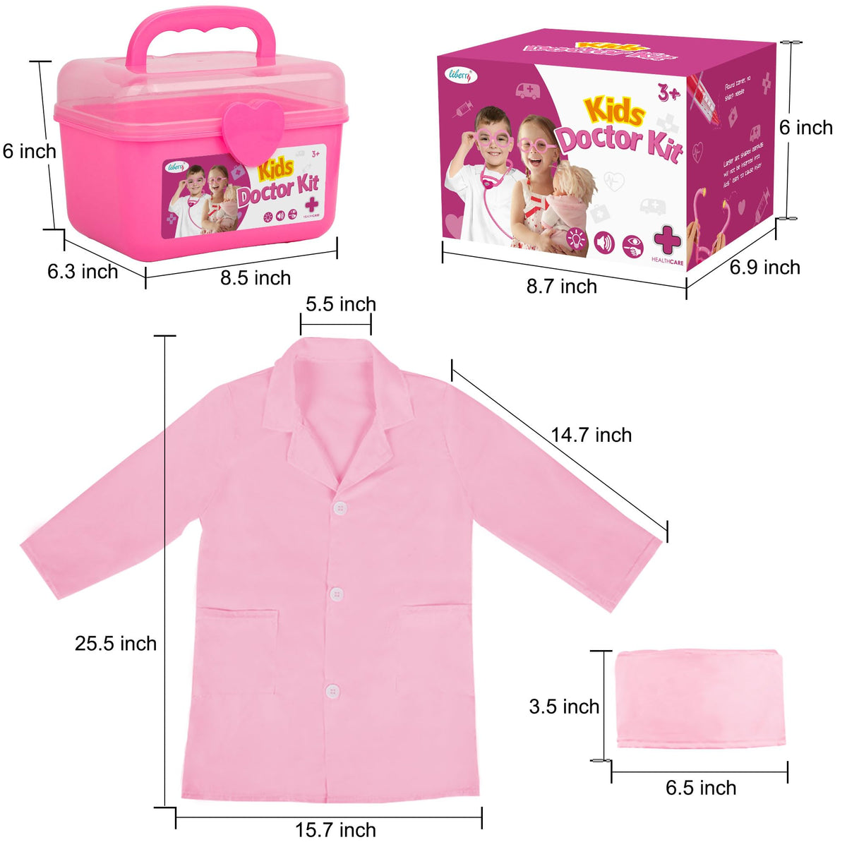 Liberry Doctor Kit gauge and squeeze ball add interactive learning on pulse and grip
