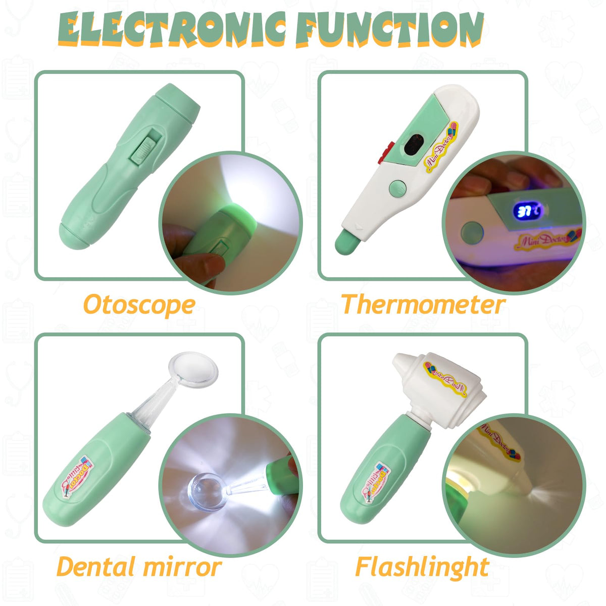 Liberry Doctor Kit medical tools are easy for little hands to manage