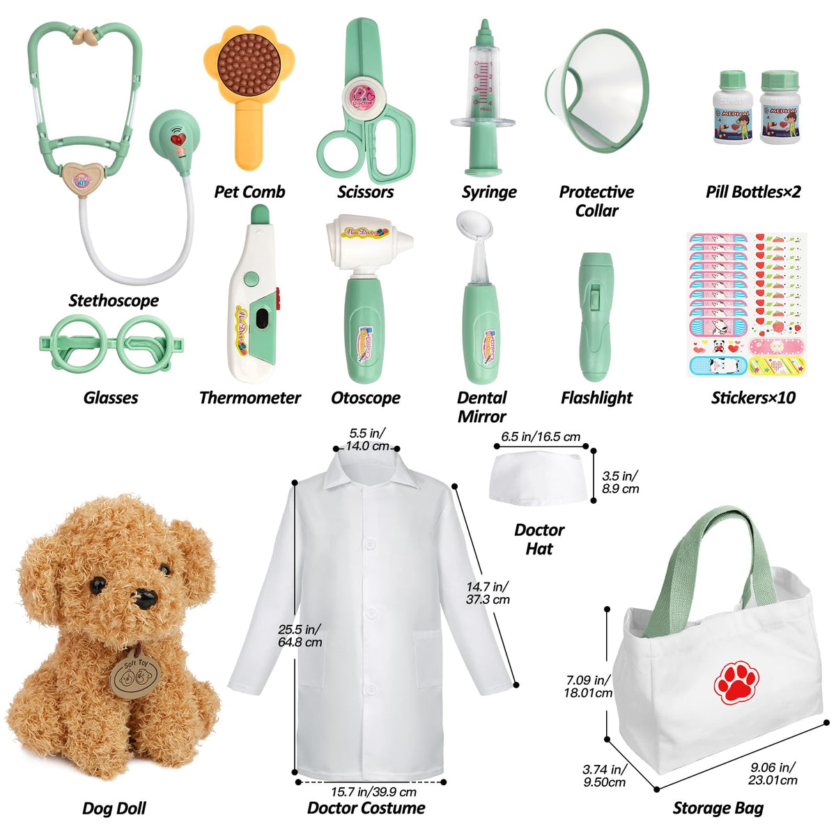 Liberry pill bottles add colorful, safe pretend medication props.