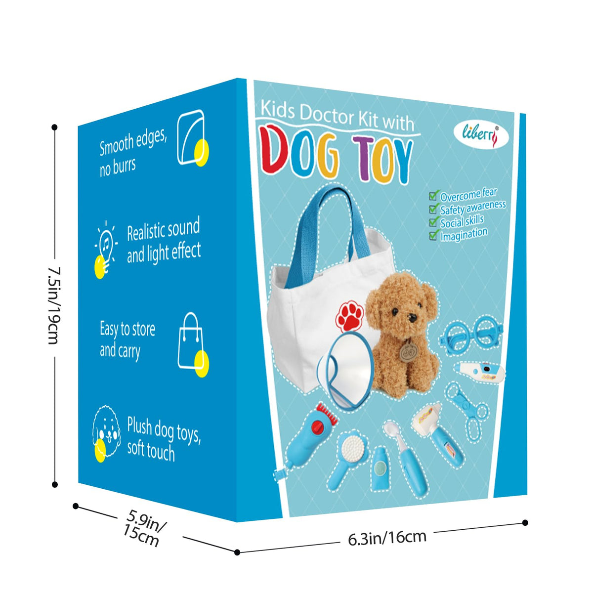 Liberry protective collar adds realism to vet play for pets