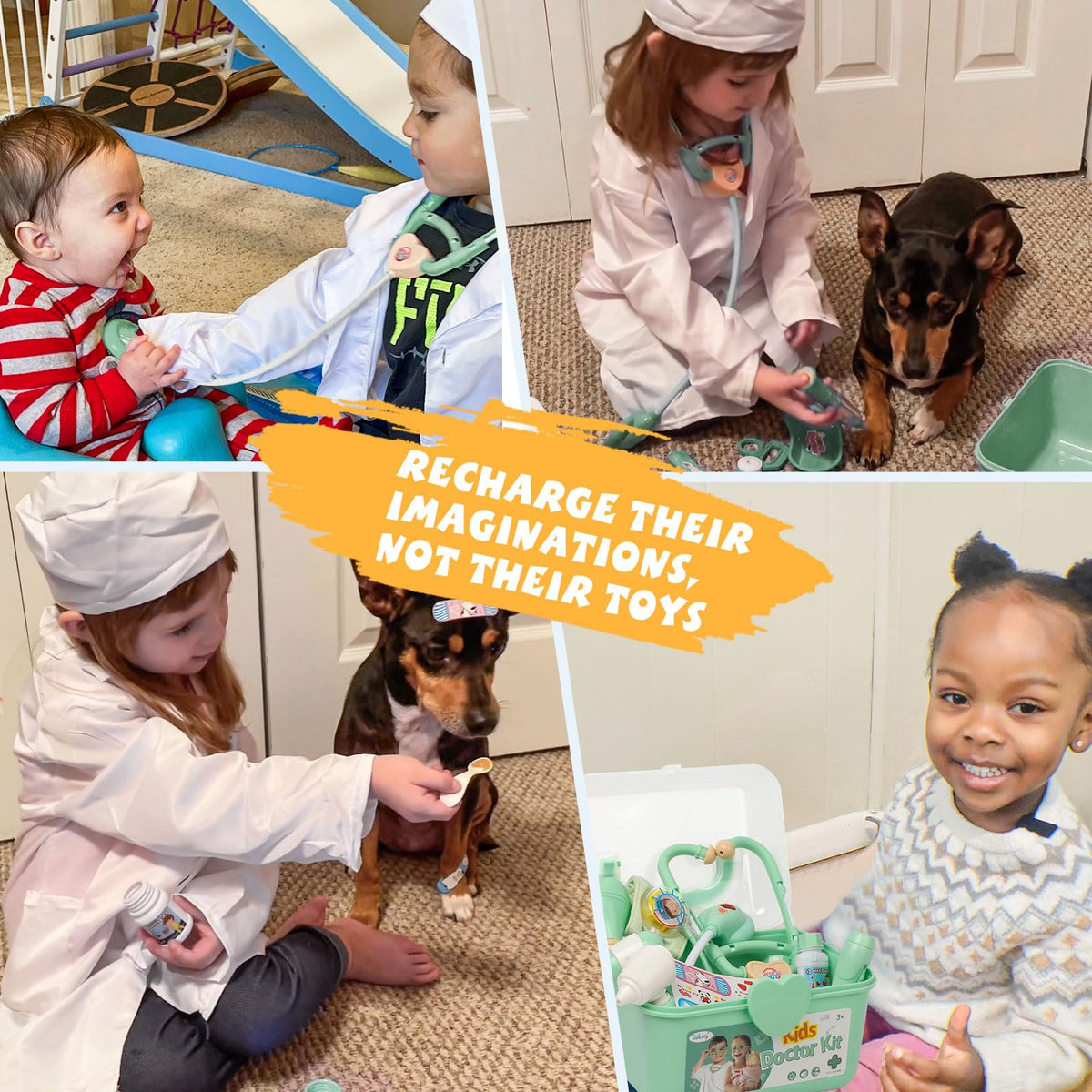 Liberry Doctor Kit snap-lock latches help kids securely close the box