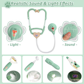 Liberry stethoscope with heartbeat sound for immersive pretend diagnoses.