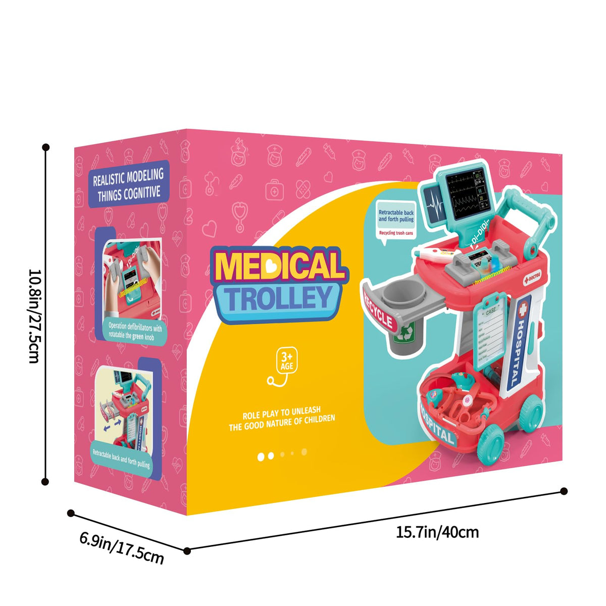 Liberry Doctor Kit two-layer storage helps tidy up after pretend visits