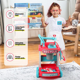 Liberry Doctor Kit syringe shows safe, playful care demonstrations