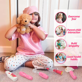 Liberry Dog toy included boosts animal-care storytelling during play.