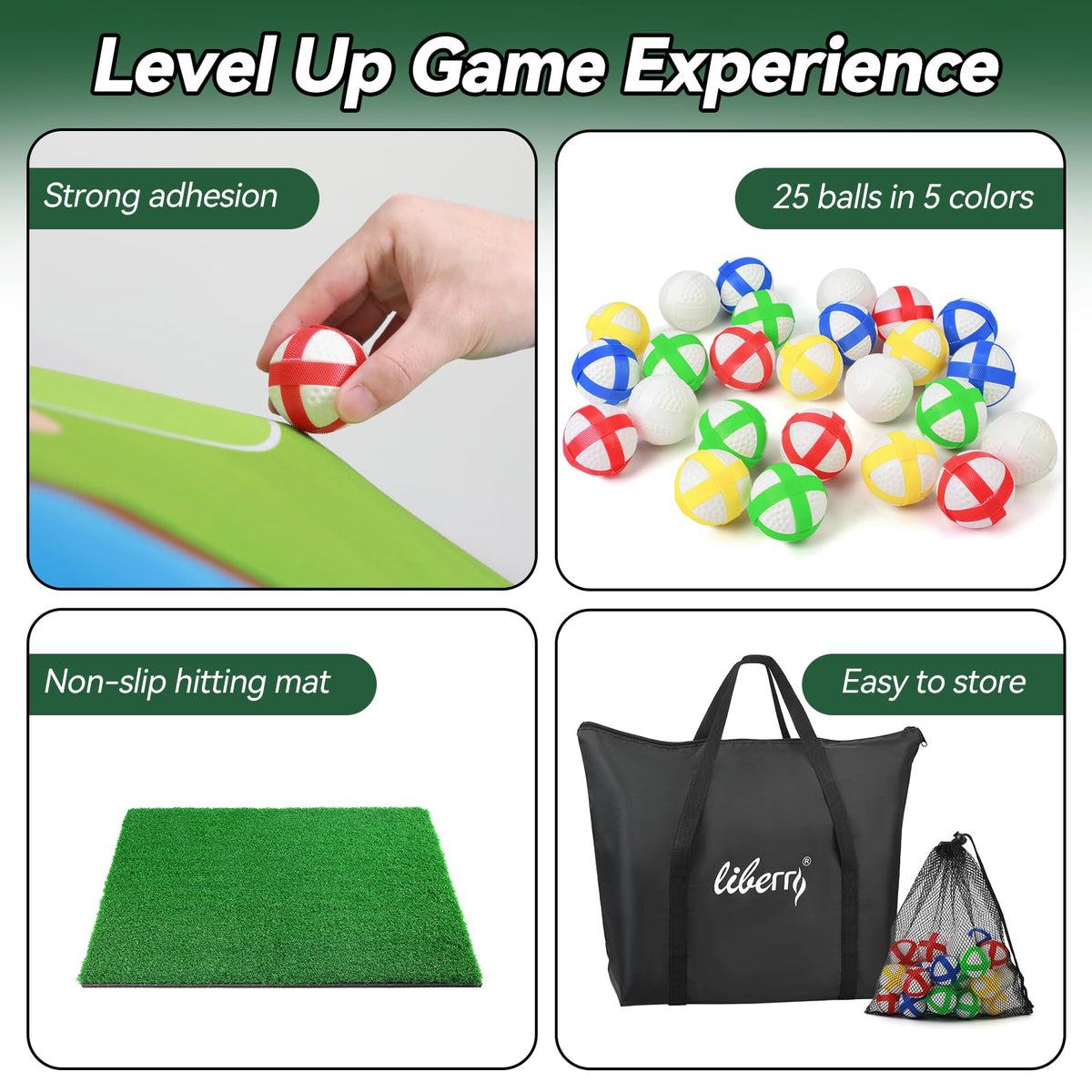 Liberry family-friendly golf kit for kids and adults to play together