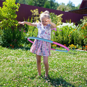 Liberry five-six sections adjustable hoop fits small to large kids.