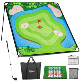 Liberry golf chipping mat – large green layout for practicing indoors or outdoors