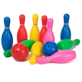 Liberry kids bowling pins in bright colors for engaging indoor play and age-2 friendly fun