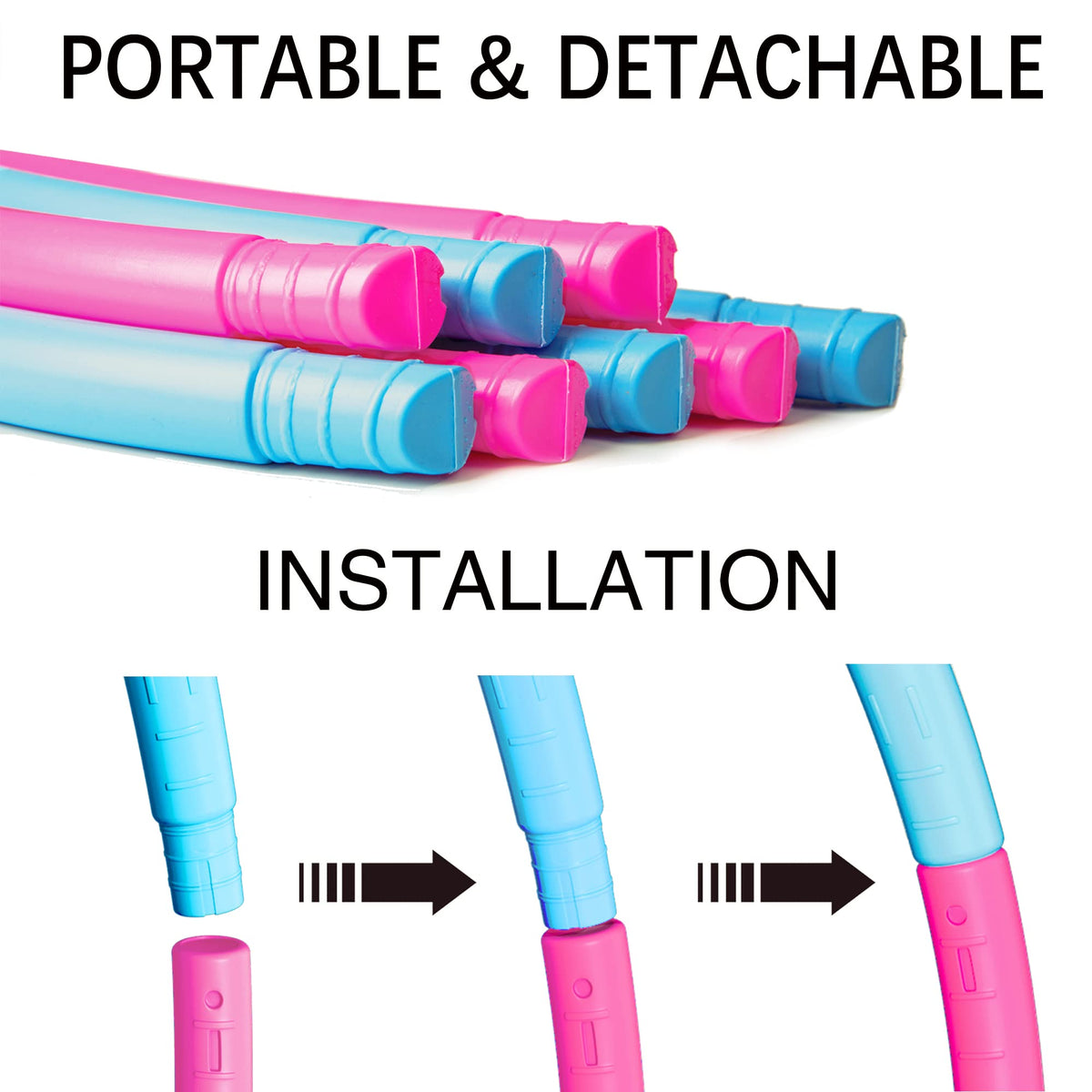 Liberry Kids Exercise Hoop adjustable-sections for growing children.