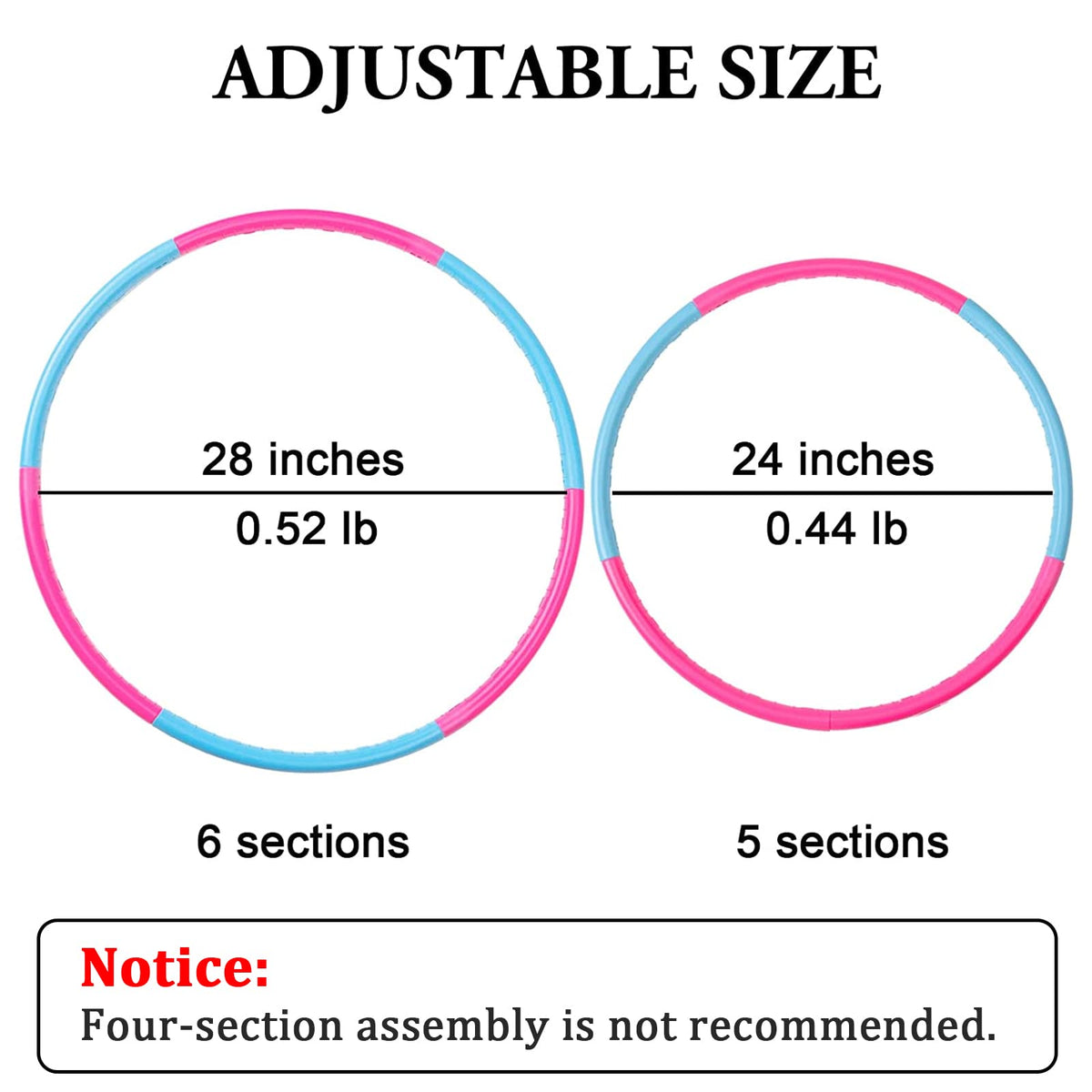 Liberry kids exercise hoop pink detachable design for quick setup.