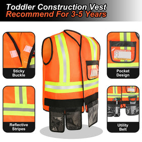 Liberry Kids Tool Set hard hat completes authentic dress-up for busy little builders.