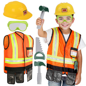 Liberry Kids Tool Set vest with reflective strips supports safe, imaginative construction play.