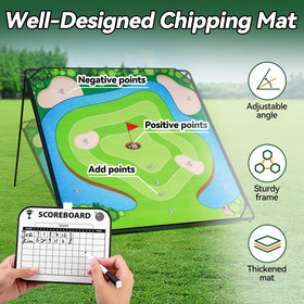Liberry non-slip hitting mat protects clubs during swings