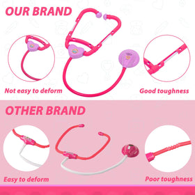 Liberry Pink Doctor Costume: comfortable, BPA-free outfit fuels imaginative role-play.
