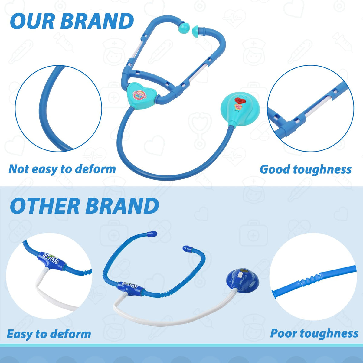 Liberry green stethoscope toy for pretend checkups