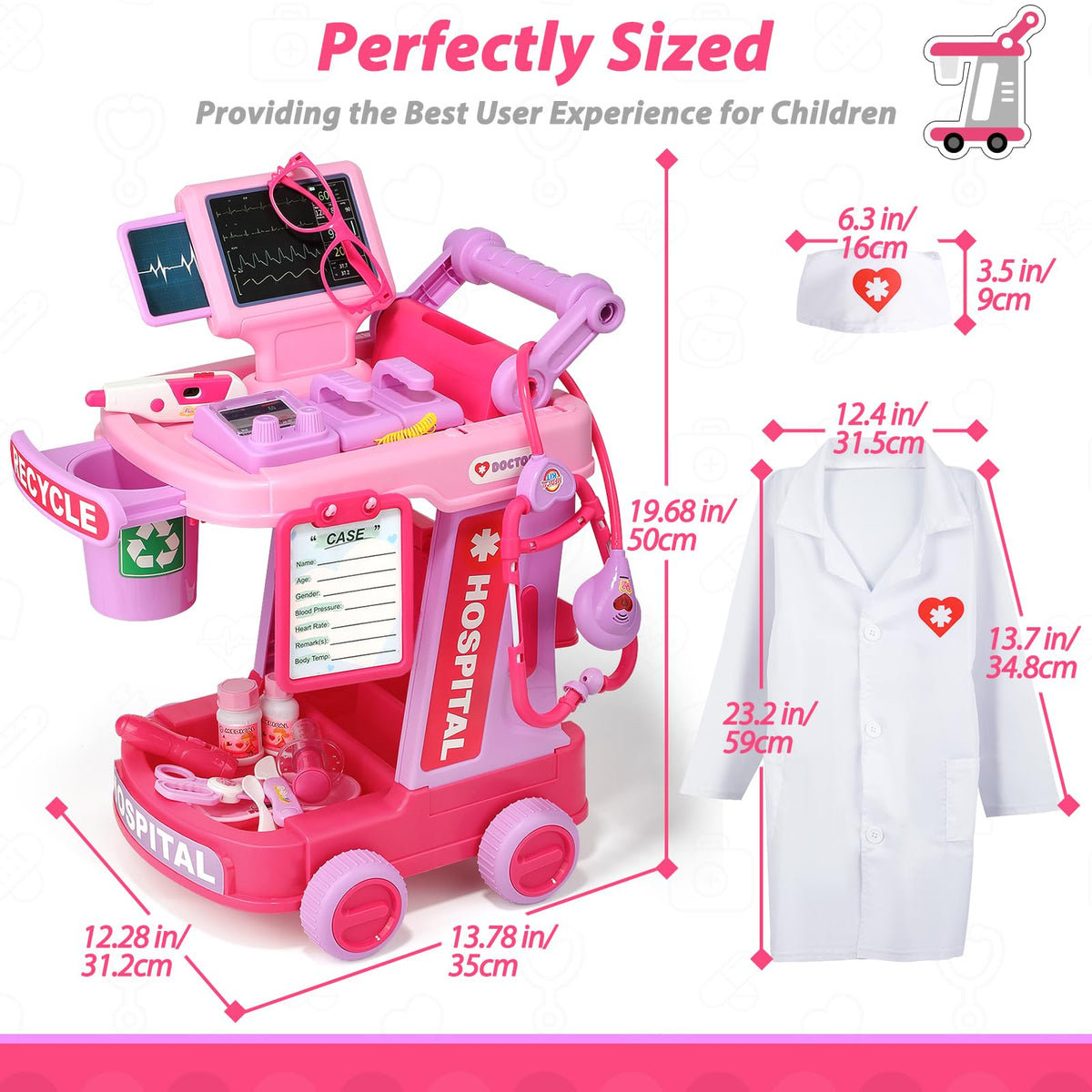 Liberry Surgical Cap: soft fabric fits toddlers during clinic dress-up.