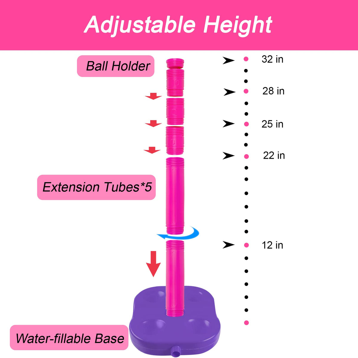 Liberry Tball adjustable height tee helps kids grow with the game