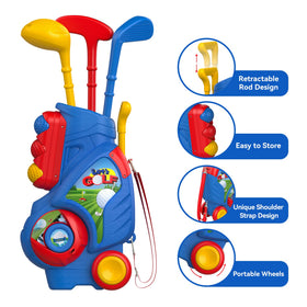 Liberry golf bag with retractable handle for portable storage
