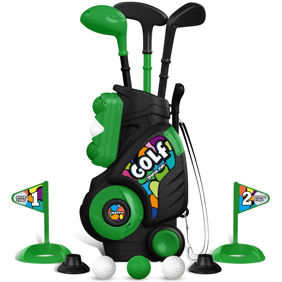 Liberry toddler golf cart with shoulder strap for easy transport during play