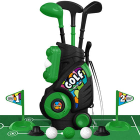 Liberry toddler golf cart with putting mat for easy indoor or outdoor practice.